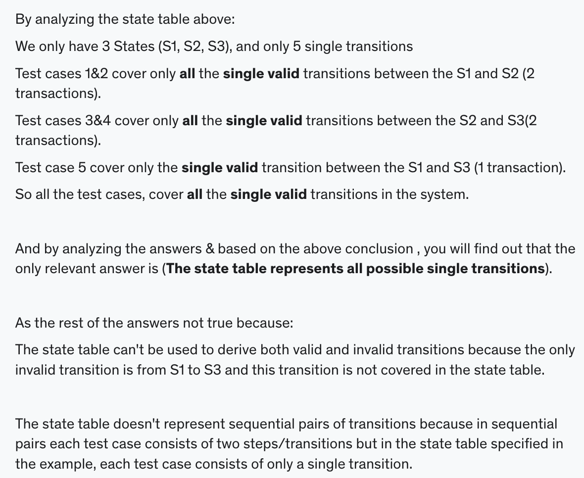 State Transition Table